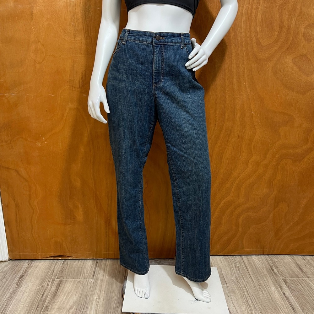 Sonoma Life + Style Original Straight Jeans Women Size 16 Average Blue Stretch